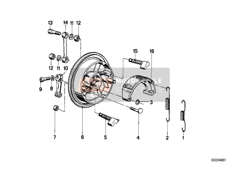 BMW R 50/5 1973 FRONT WHEEL BRAKE for a 1973 BMW R 50/5