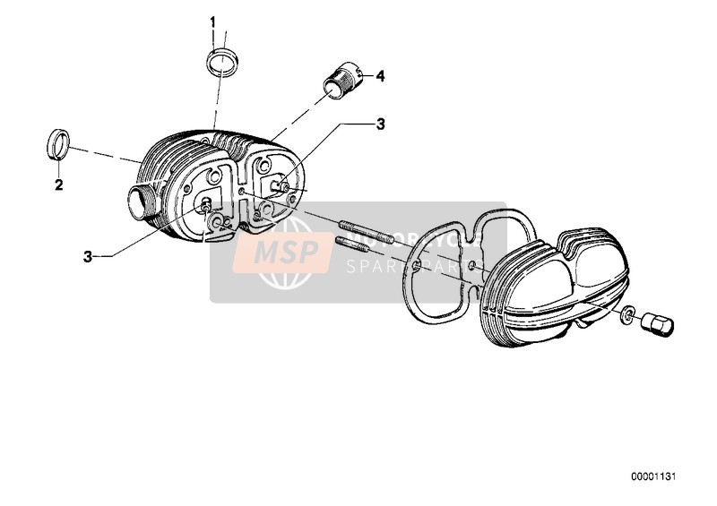 BMW R 60/5 1969 Culata piezas adicionales 2 para un 1969 BMW R 60/5