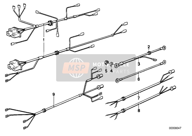 BMW R 60/6 1969 ENGINE WIRING HARNESS for a 1969 BMW R 60/6