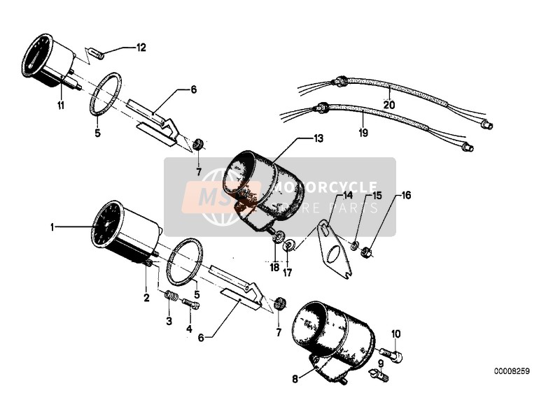 BMW R 60/6 1980 Strumenti supplementaride informazzioni per un 1980 BMW R 60/6