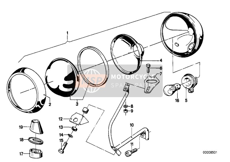 BMW R 60/6 1978 Lampe d'avertissement pour un 1978 BMW R 60/6