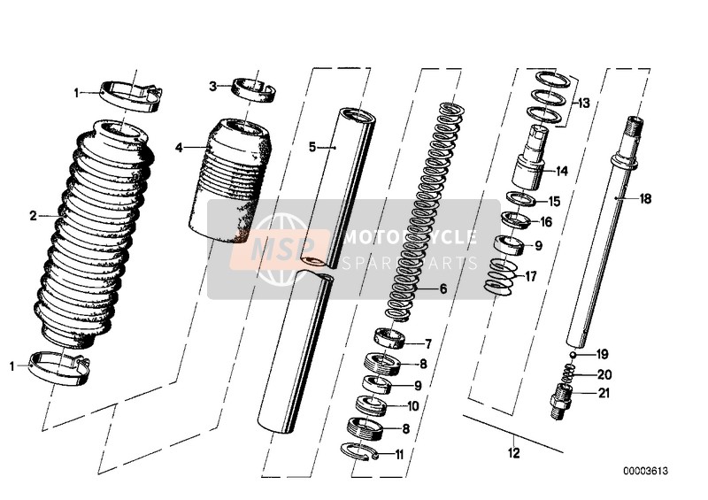 Tube de fourche telesc./amortis./ressort 2