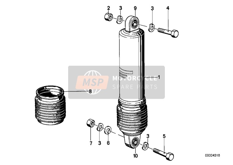 BMW R 60/6 1977 Autonivelación de la suspensión para un 1977 BMW R 60/6