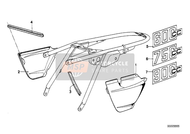 BMW R 60/6 1975 Batterie Couverture pour un 1975 BMW R 60/6