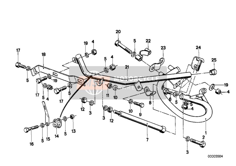 BMW R 60/6 1975 Habillage integral/tube principal pour un 1975 BMW R 60/6