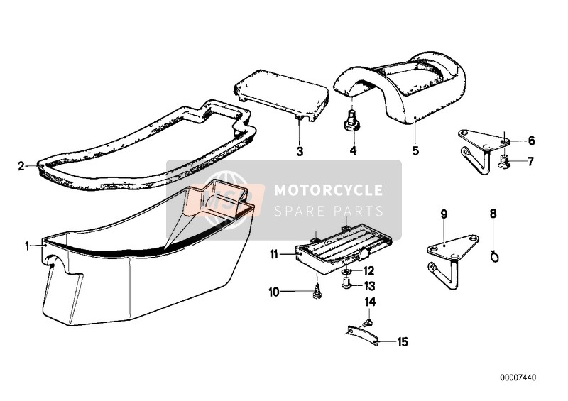 BMW R 60/6 1975 Sillin-caja portaherramientas para un 1975 BMW R 60/6