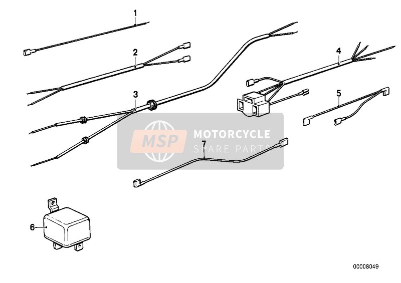 BMW R 75/6 1979 VARIOUS ADDITIONAL WIRING SETS for a 1979 BMW R 75/6
