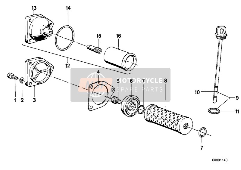 BMW R 75/6 1980 OIL FILTER, DIPSTICK for a 1980 BMW R 75/6