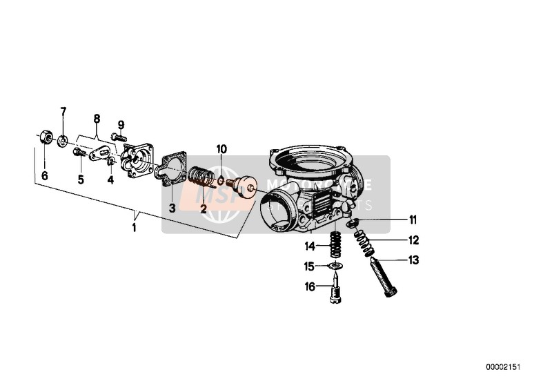 BMW R 90/6 1974 CARBURETOR-CHOKE BODY for a 1974 BMW R 90/6