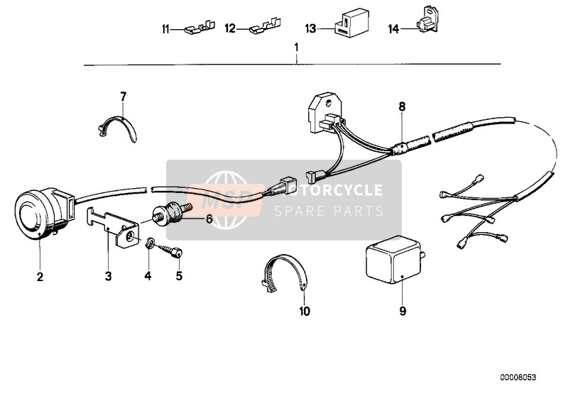 BMW R 90S 1973 WIRING WARNING BUZZER for a 1973 BMW R 90S