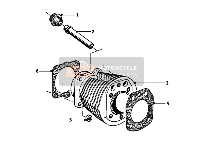 BMW R 50/2 1967 CYLINDER for a 1967 BMW R 50/2