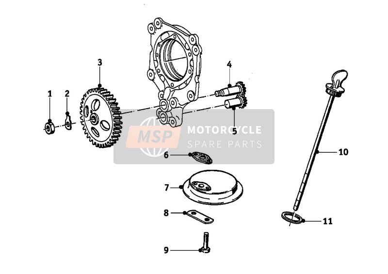 BMW R 50/2 1968 Oliepomp voor een 1968 BMW R 50/2