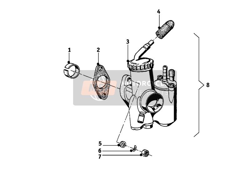 BMW R 50/2 1967 CARBURETOR 2 for a 1967 BMW R 50/2