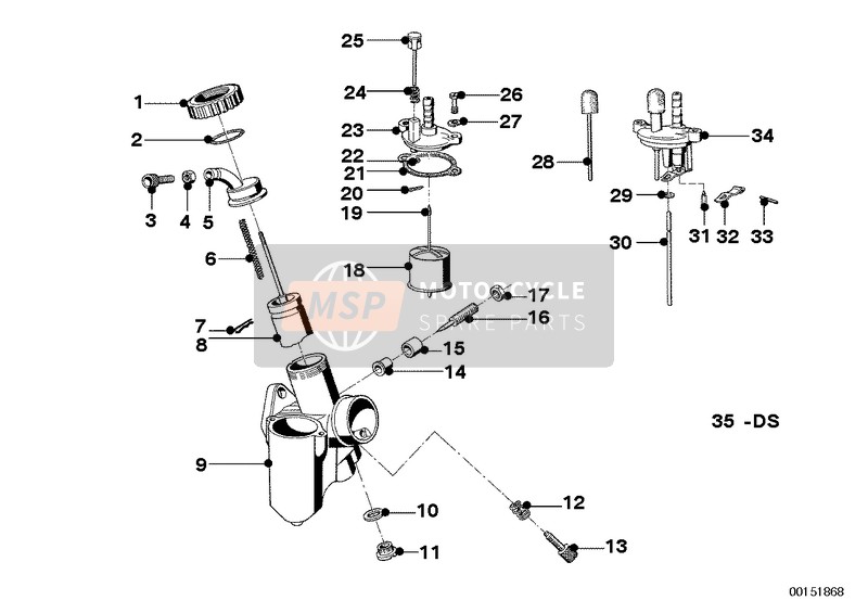 BMW R 50/2 1962 Carburatore 1 per un 1962 BMW R 50/2