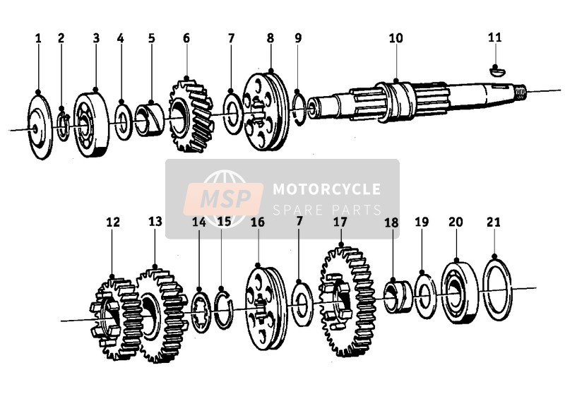 BMW R 50/2 1966 Transmissie 8 voor een 1966 BMW R 50/2