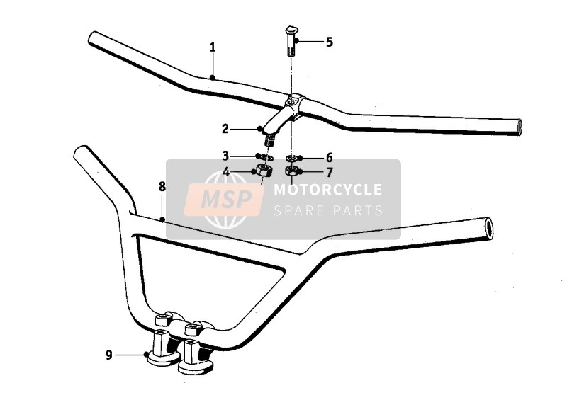 BMW R 50/2 1968 Stuur voor een 1968 BMW R 50/2