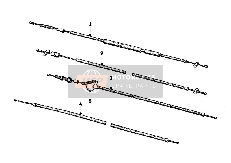 BMW R 50/2 1967 BOWDEN CABLES for a 1967 BMW R 50/2