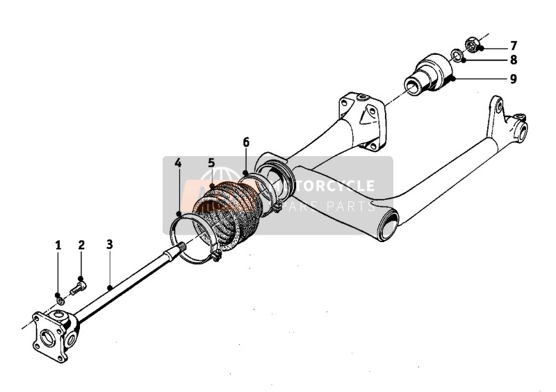 BMW R 50/2 1963 Bras oscillant AR pour un 1963 BMW R 50/2