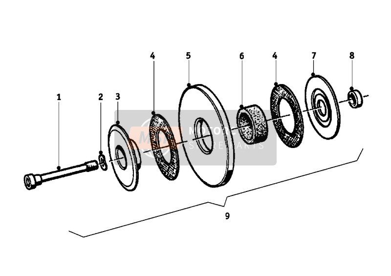 BMW R 50/2 1963 CRANKSHAFT DRIVE for a 1963 BMW R 50/2