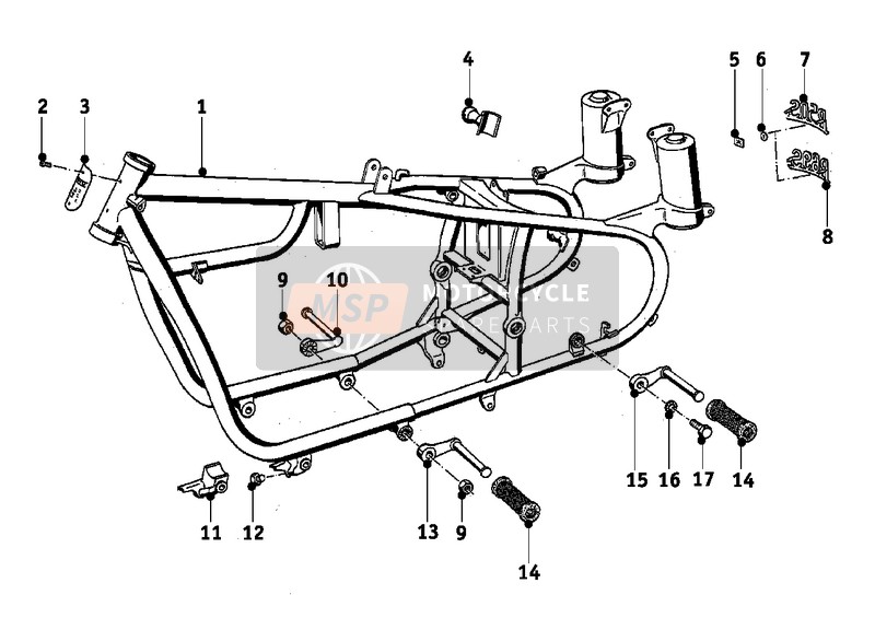 BMW R 50/2 1961 Motorfietsframe voor een 1961 BMW R 50/2