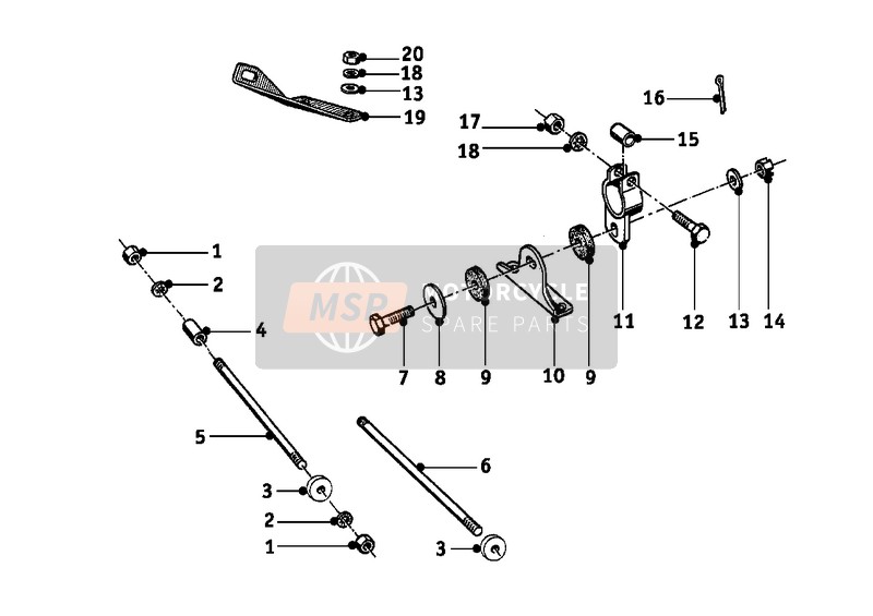 BMW R 50/2 1967 Motorophanging voor een 1967 BMW R 50/2