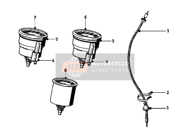 BMW R 50/2 1965 Cuadro de instrumentos para un 1965 BMW R 50/2