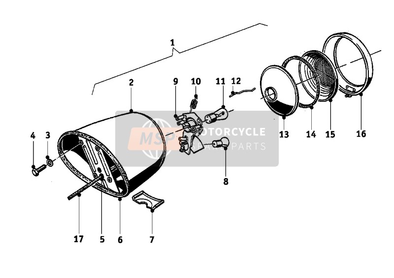 BMW R 50/2 1962 Achterlicht voor een 1962 BMW R 50/2