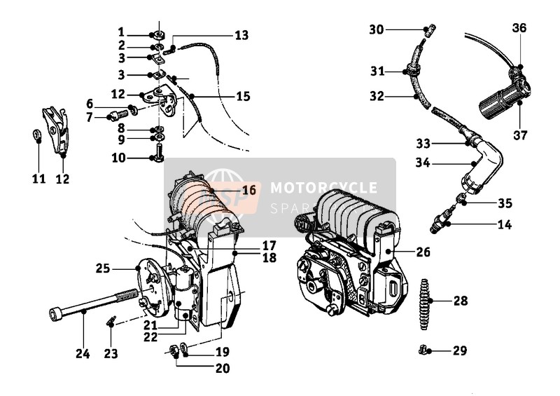 BMW R 50 1955 Sistema de encendido para un 1955 BMW R 50