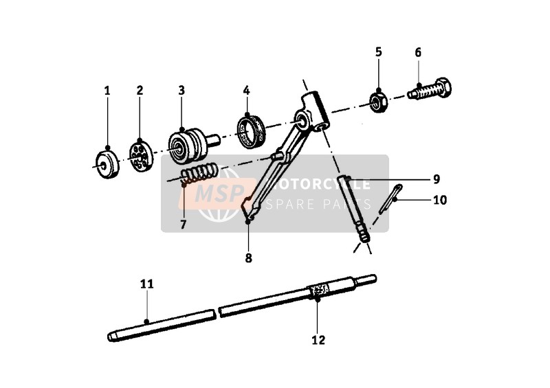 BMW R 50 1960 Koppelingsbediening voor een 1960 BMW R 50