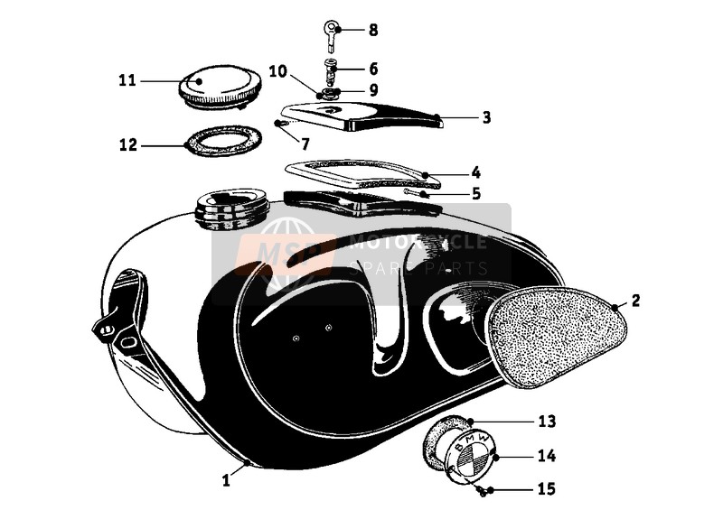 BMW R 50 S 1961 Alimentation en carburant 2 pour un 1961 BMW R 50 S