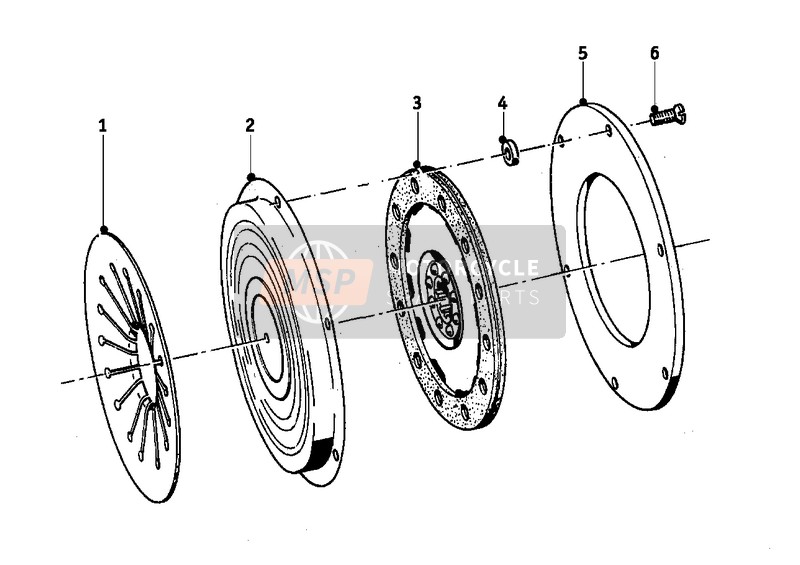 BMW R 50 S 1961 CLUTCH - SINGLE PARTS for a 1961 BMW R 50 S