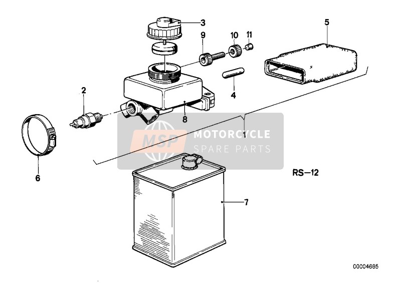 BRAKE MASTER CYLINDER, FRONT