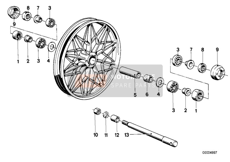 BMW R 80, R 80 /7 1984 Roue en fonte pieces rapportees pour un 1984 BMW R 80, R 80 /7