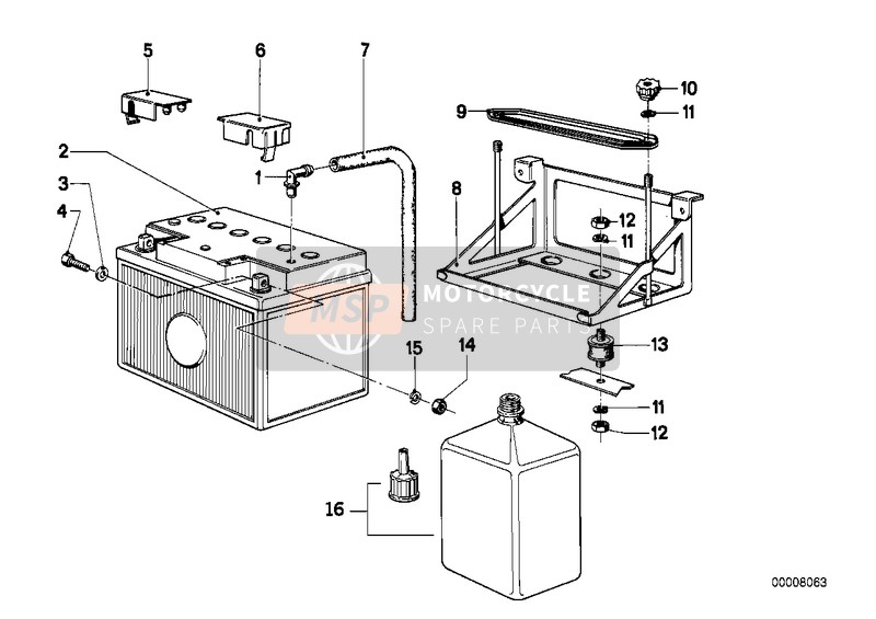 BMW R 80, R 80 /7 1983 BATTERY for a 1983 BMW R 80, R 80 /7