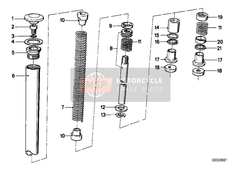 TELESCOPE FORK TUBE/ABSORBER/SPRING