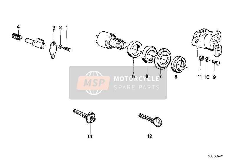 BMW R 65 GS 1989 Schlössersatz Anbauteile für ein 1989 BMW R 65 GS