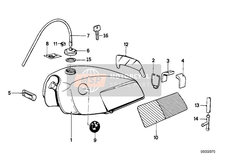 16111453914, Serbatoio D.Carburante Ammannito, BMW, 0