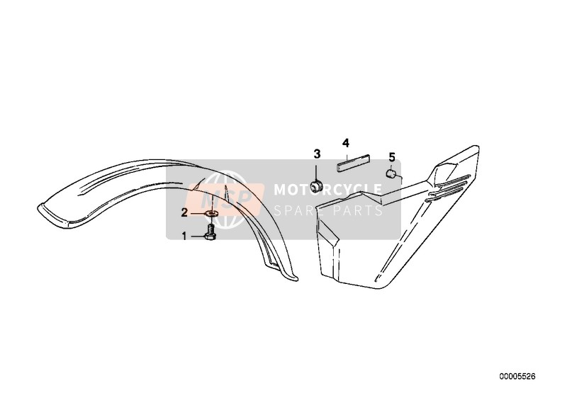 BMW R 65 GS 1983 FRONT MUDGUARD MOUNTING PARTS for a 1983 BMW R 65 GS