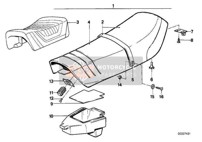 BMW R 80 G/S 1980 Bench seat for a 1980 BMW R 80 G/S