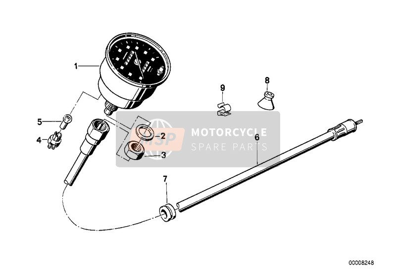 BMW R 80 G/S 1982 Tachometer,-Welle für ein 1982 BMW R 80 G/S