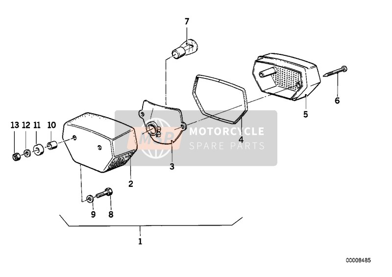 BMW R 80 G/S 1987 Luce posteriore per un 1987 BMW R 80 G/S