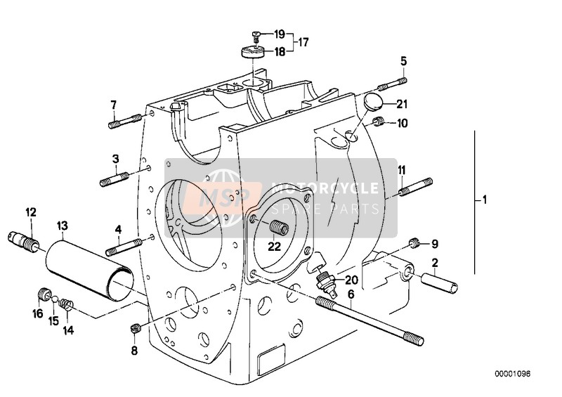 BMW R 80 G/S 1990 Piezas adicionales del carter de motor para un 1990 BMW R 80 G/S