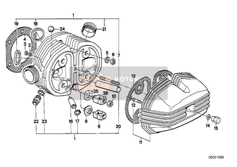 BMW R 80 G/S 1982 CYLINDER HEAD / COVER / GASKETS for a 1982 BMW R 80 G/S