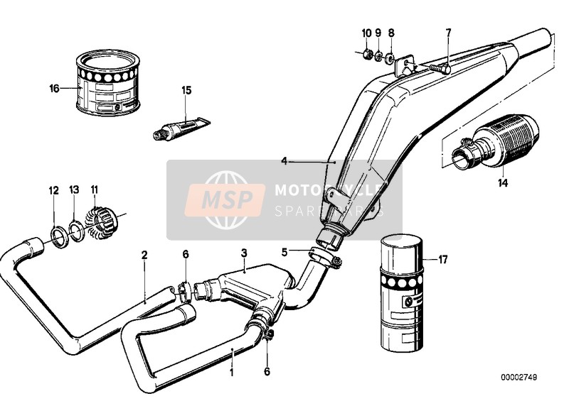 BMW R 80 G/S 1980 Système d'échappement pour un 1980 BMW R 80 G/S