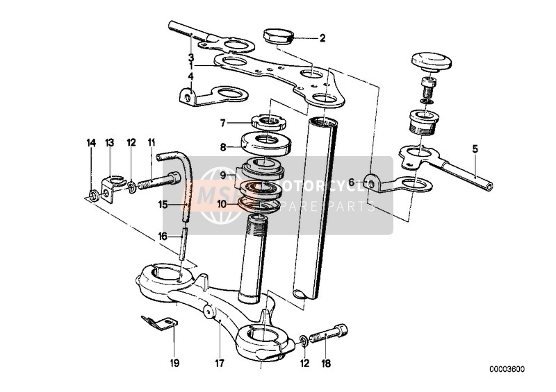 BMW R 80 G/S 1989 FORK BRIDGE for a 1989 BMW R 80 G/S