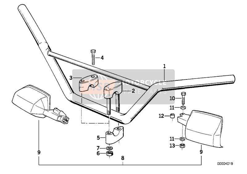 BMW R 80 G/S 1985 Guidon pour un 1985 BMW R 80 G/S