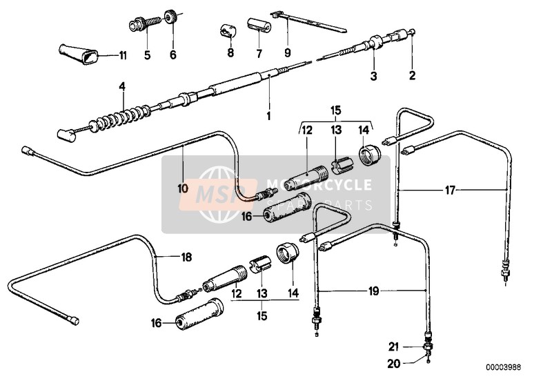 BMW R 80 G/S 1982 BOWDEN CABLE for a 1982 BMW R 80 G/S