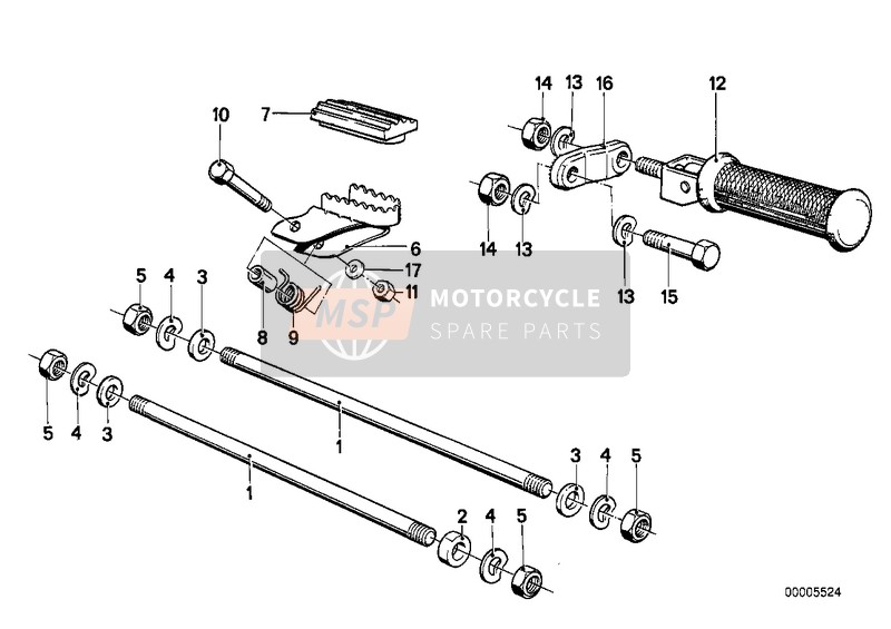 BMW R 80 G/S 1989 Repose Pieds 2 pour un 1989 BMW R 80 G/S