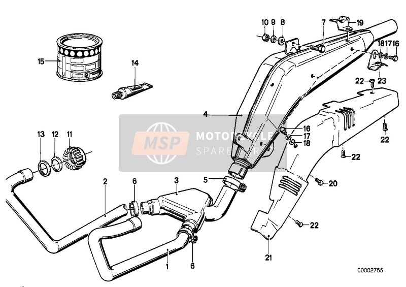 BMW R 80 ST 1990 Exhaust System for a 1990 BMW R 80 ST