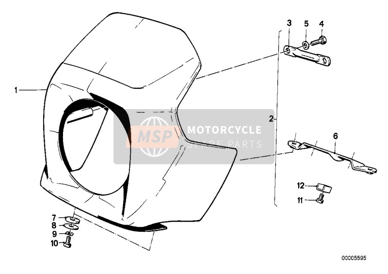 BMW R 80 ST 1990 Cockpitverkleidung grundiert für ein 1990 BMW R 80 ST